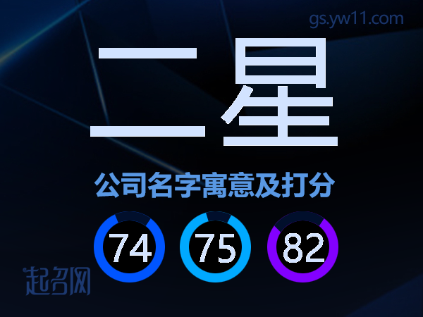 二星公司名字寓意及打分