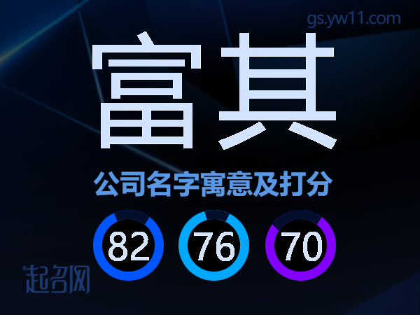 富其公司名字寓意及打分