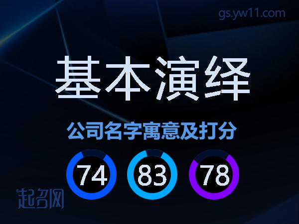 基本演绎公司名字寓意及打分