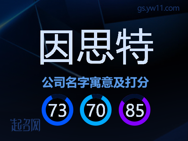因思特公司名字寓意及打分