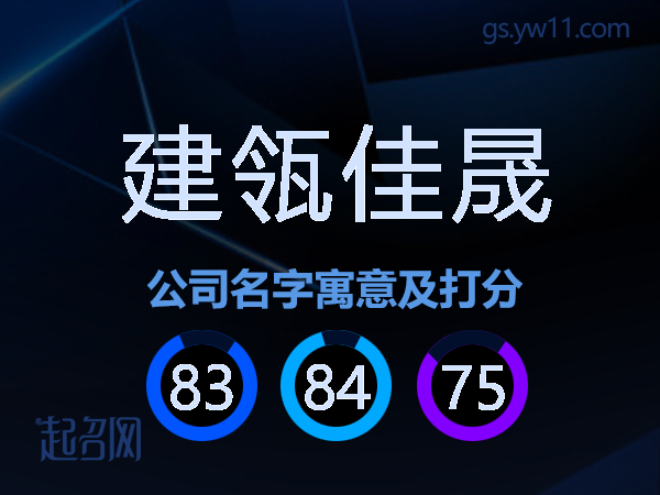 建瓴佳晟公司名字寓意及打分
