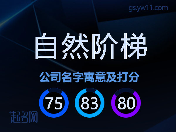 自然阶梯公司名字寓意及打分