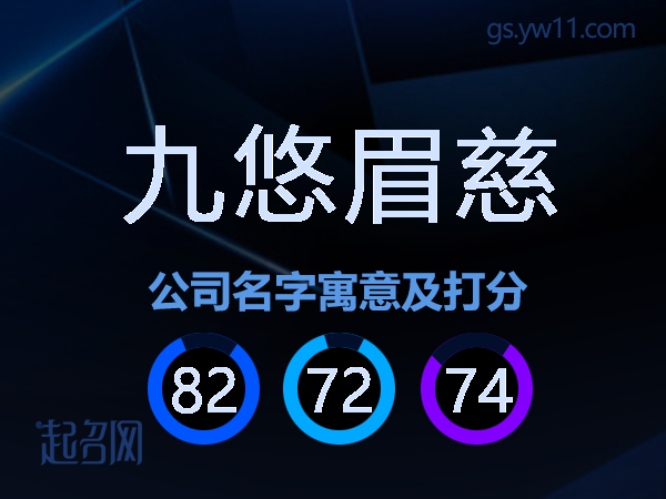 九悠眉慈公司名字寓意及打分