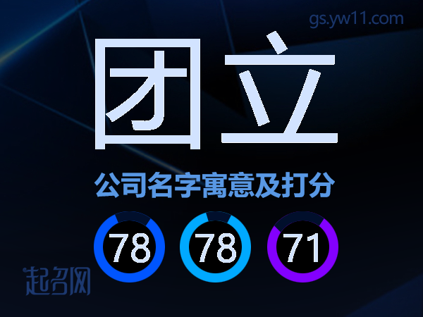 团立公司名字寓意及打分