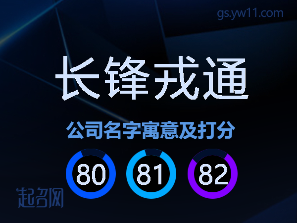 长锋戎通公司名字寓意及打分