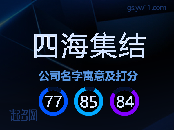 四海集结公司名字寓意及打分