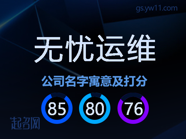 无忧运维公司名字寓意及打分
