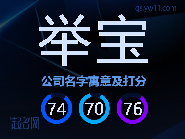 举宝公司名字寓意及打分