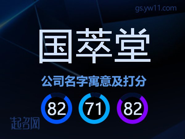 国萃堂公司名字寓意及打分