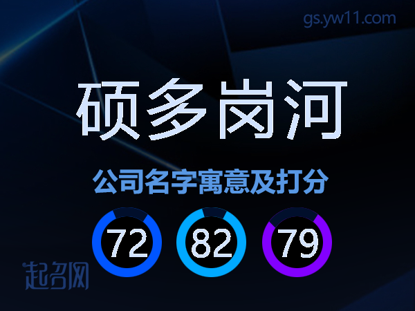 硕多岗河公司名字寓意及打分