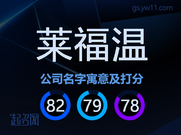 莱福温公司名字寓意及打分