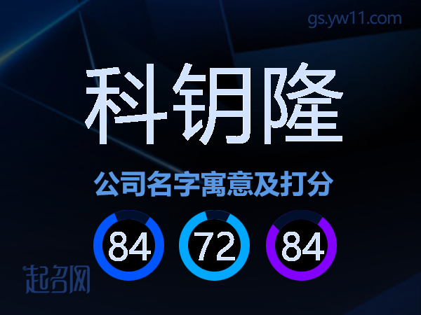 科钥隆公司名字寓意及打分