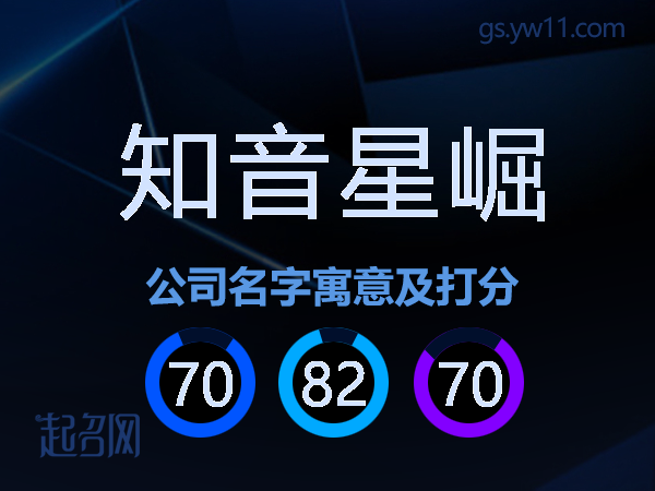 知音星崛公司名字寓意及打分