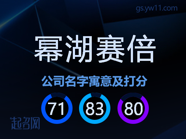 幂湖赛倍公司名字寓意及打分