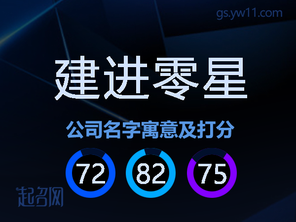 建进零星公司名字寓意及打分