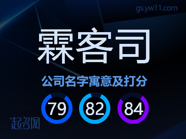 霖客司公司名字寓意及打分