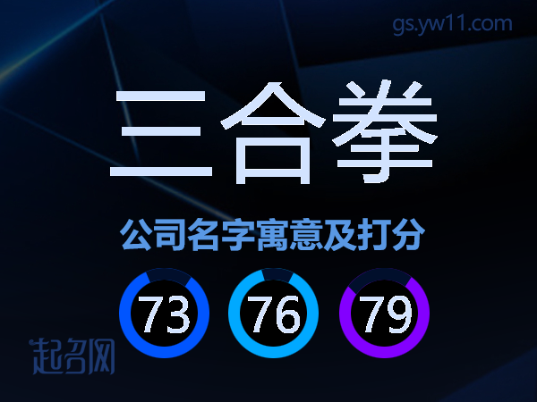 三合拳公司名字寓意及打分