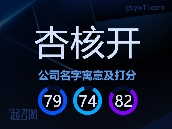杏核开公司名字寓意及打分