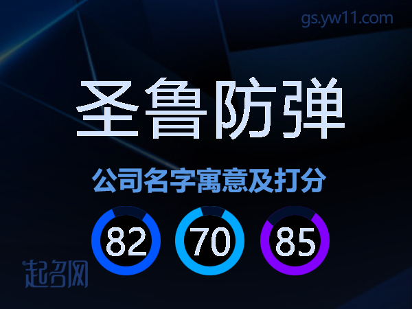 圣鲁防弹公司名字寓意及打分