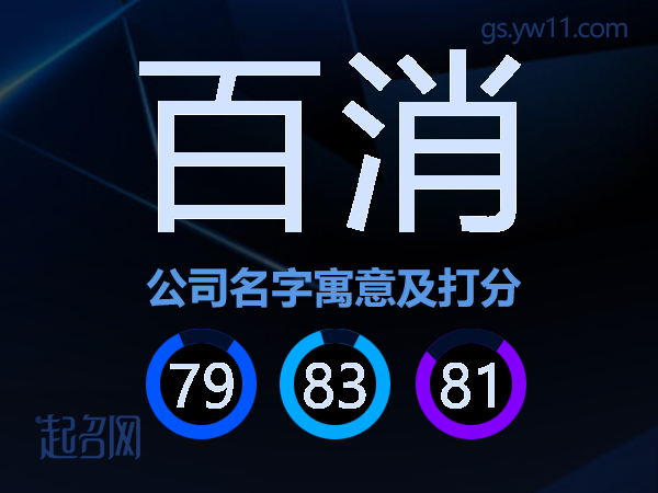 百消公司名字寓意及打分