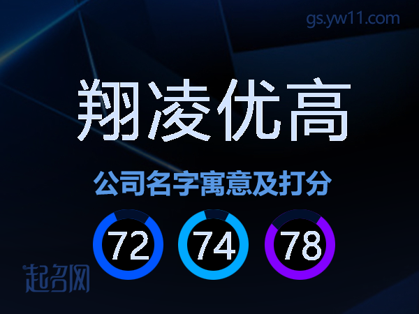 翔凌优高公司名字寓意及打分