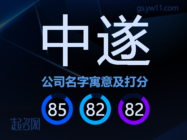 中遂公司名字寓意及打分
