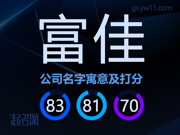 富佳公司名字寓意及打分