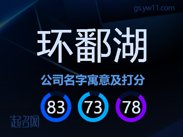 环鄱湖公司名字寓意及打分