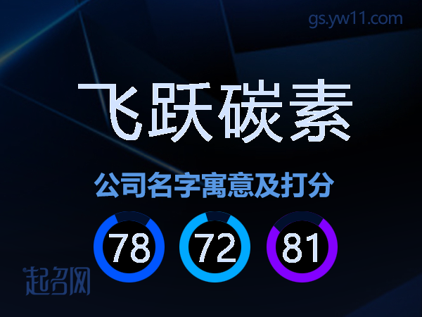 飞跃碳素公司名字寓意及打分