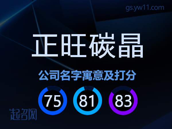 正旺碳晶公司名字寓意及打分
