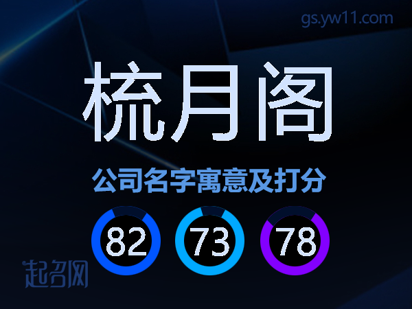 梳月阁公司名字寓意及打分