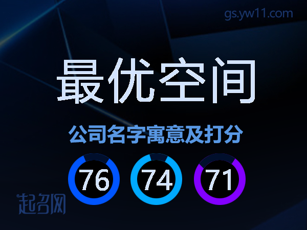 最优空间公司名字寓意及打分