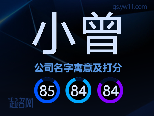 小曾公司名字寓意及打分