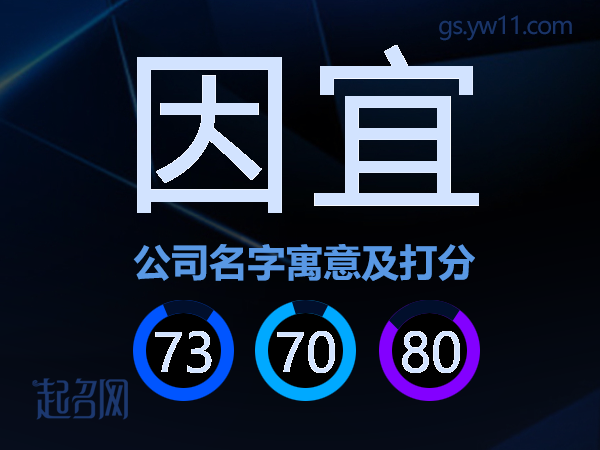 因宜公司名字寓意及打分