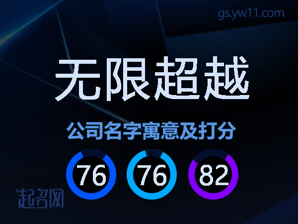 无限超越公司名字寓意及打分