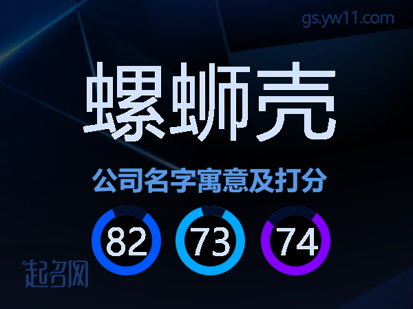 螺蛳壳公司名字寓意及打分